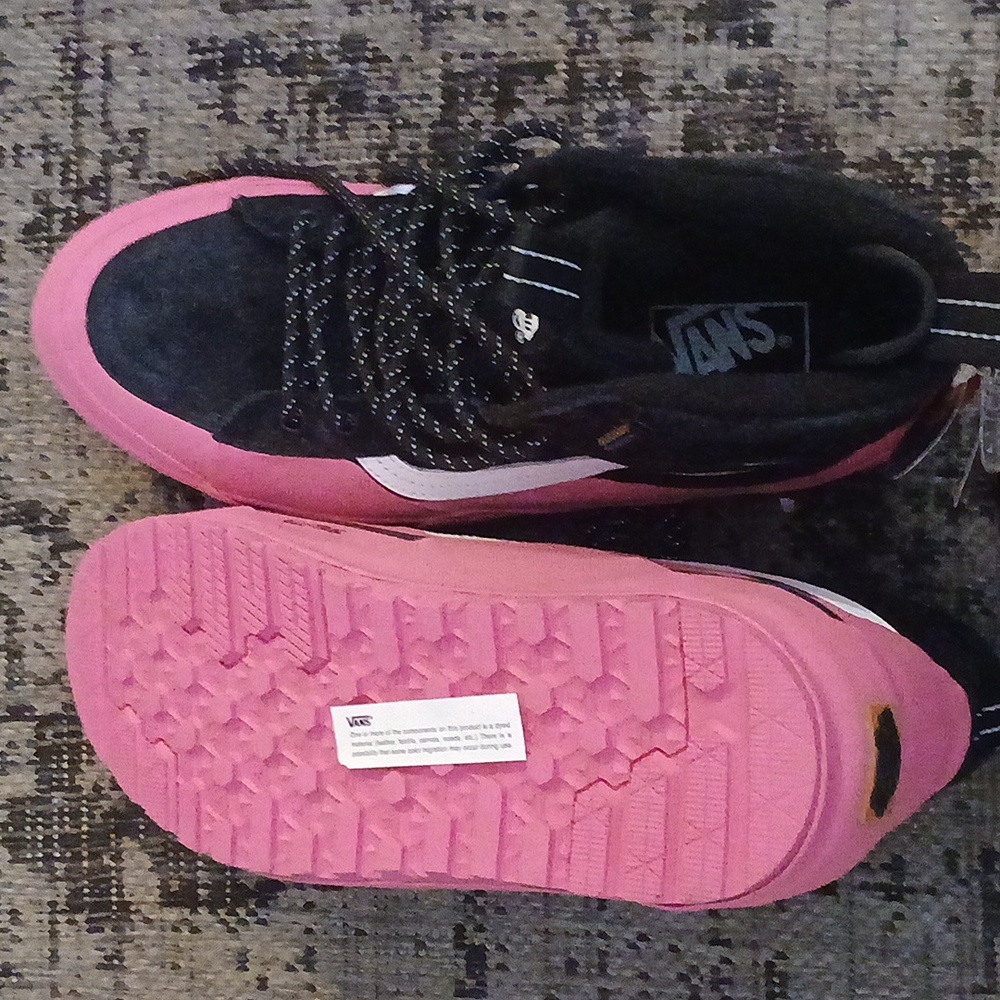Vans Black and Pink Athletic Shoes - Picture 6 of 6